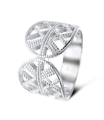 Ornamental Style Silver Ring NSR-2970